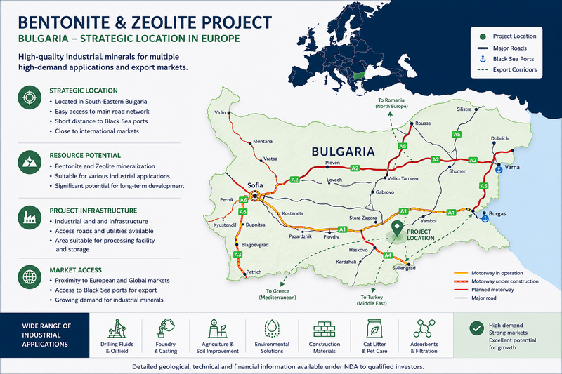 Newly Established Specialty Mining Company Equity Stake For Sale in Plovdiv, Bulgaria