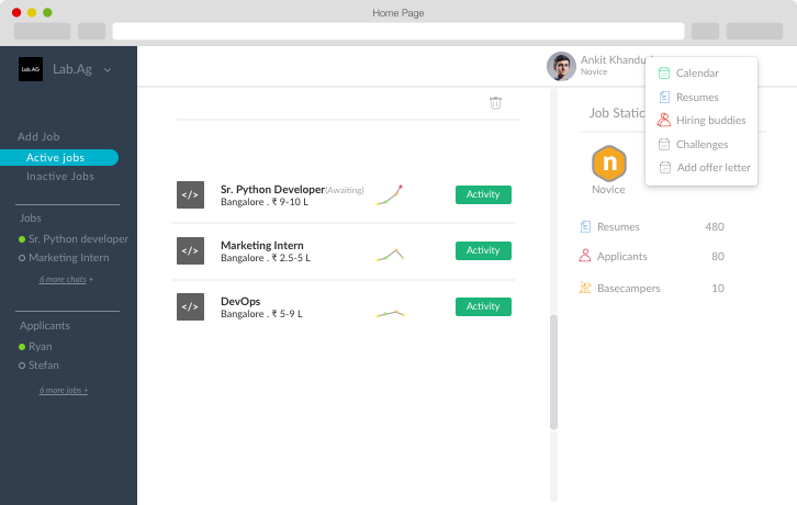 Staffing Company Using AI Based Smart Tool in Gurgaon, India