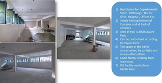 Prime location 2,000 sq ft space for rent, ideal for diagnostic labs or financial offices.