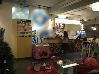Trendy cafe with bespoke interiors having own parking facility with a seating capacity of 60 pax.