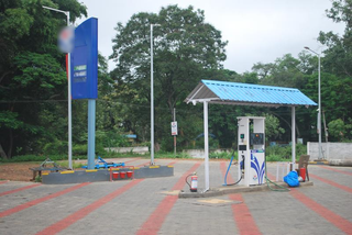 HPCL petrol bunk in Mysore with 38 KL storage, air station, and highway frontage.