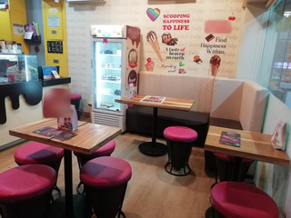 For Sale: Fully functional ice cream parlour franchise outlet setup with 15 seats in Chennai.
