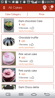 We are a mobile app company which helps users to order cakes online.