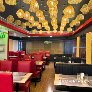 Chinese restaurant in New-Delhi for sale offering diverse vegetarian and non-veg options and strong footfall.