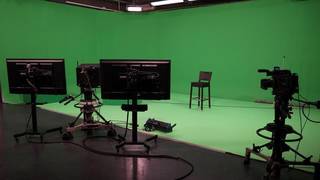 Video, TV & cinema production studio, 770m2. Fully equipped with video, audio and lighting.