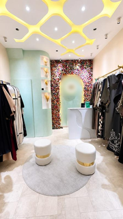 For sale: Clothing brand specializing in Arab abayas, serving customers through a beautifully decorated mall-showroom.