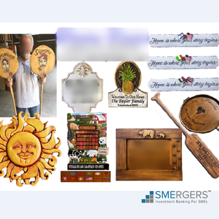 Company that makes and sells original artwork for gifts and home decor with own website.
