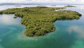 Mid-luxury, semi-inclusive over-the-water resort on an island near the airport in Bocas del Toro.