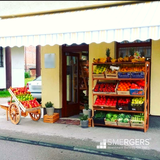 For Sale: Healthy food store with domestic products being sold that receives 50 customers daily.