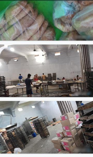 Business with verticals for production of bakery goods and cake shop franchising.