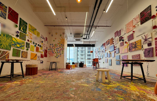 Pendulum painting studio with loyal customer base, diversified revenue streams including workshops and art experiences.