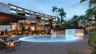 Construction company developing a condo-hotel with 82 units in Tulum, 35% of construction is already completed.