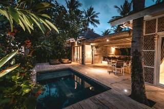 Premium resort with 11 private pool villas, restaurant, and spa generating strong occupancy.