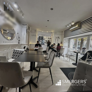 Successful cheesecake cafe in Budapest with 40-50 daily walk-ins and EUR 700/day average order value.