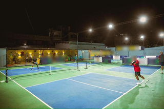 For Sale: Pickleball venue with a café and amenities in Banaswadi–Horamavu, showing strong weekend bookings.