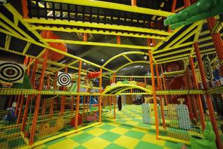 Assets of entertainment center with trampoline park and soft playground generating INR 3 crore yearly.