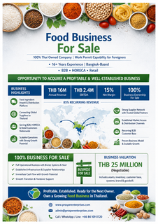 Well established food import & distribution company located in the center of Bangkok.