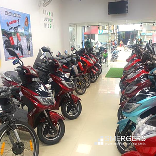 For Sale: EV 2-wheeler dealership with sales and service selling 20 vehicles per month.