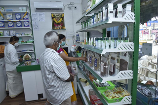 For sale: Retail pharmacy shop with strong foot traffic dealing in diverse medicines and cosmetics.