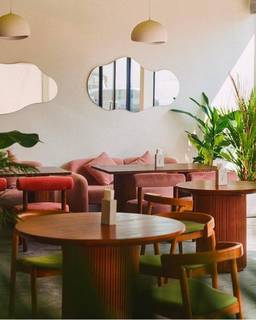 Sophisticated cafe situated in the southern part of Phuket Island, offering an inviting atmosphere.