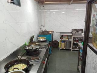 Commercial setup for a cloud kitchen, including all equipment and integration with online delivery applications.