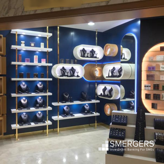 For sale: Retail store selling silver jewelry and perfumes with footfall of 100-200 customers daily.
