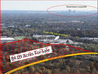 84-acre land in an industrial zone in New Albany for sale.