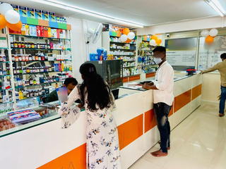 Profitable pharmacy and superstore with 2 branches, path lab, clinic, great sales and walk-ins.