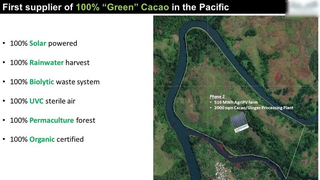 Fiji based Agriphotovoltaic farm of cacao and spices spread across a 250 acre Rainforest/River site.