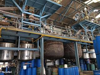 For sale: fully equipped turnkey industrial glycol distillation and purification facility operating at full capacity.