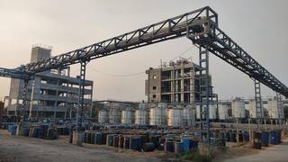 Solvent recovery unit with CFO license for API manufacturing, capable of distilling 800-1,000 TPM solvents.