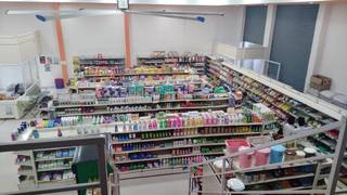 Well designed supermarket, situated in thick residential area of radius 5km, week days 50-70 bills/day.