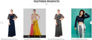 E-commerce marketplace with strong social media visibility, selling premium designer wears clothing for women.