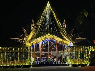 Bamboo-themed multi-cuisine restaurant near Mysore-Bangalore highway for sale, with high ratings and multiple revenue sources.