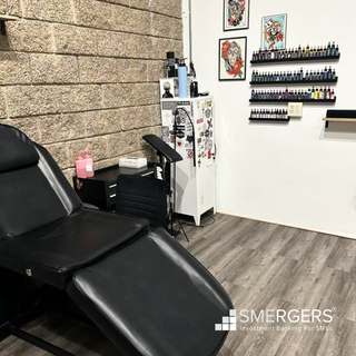 Fully staffed tattoo studio in bustling Downtown San Diego area offering custom designs to clients.