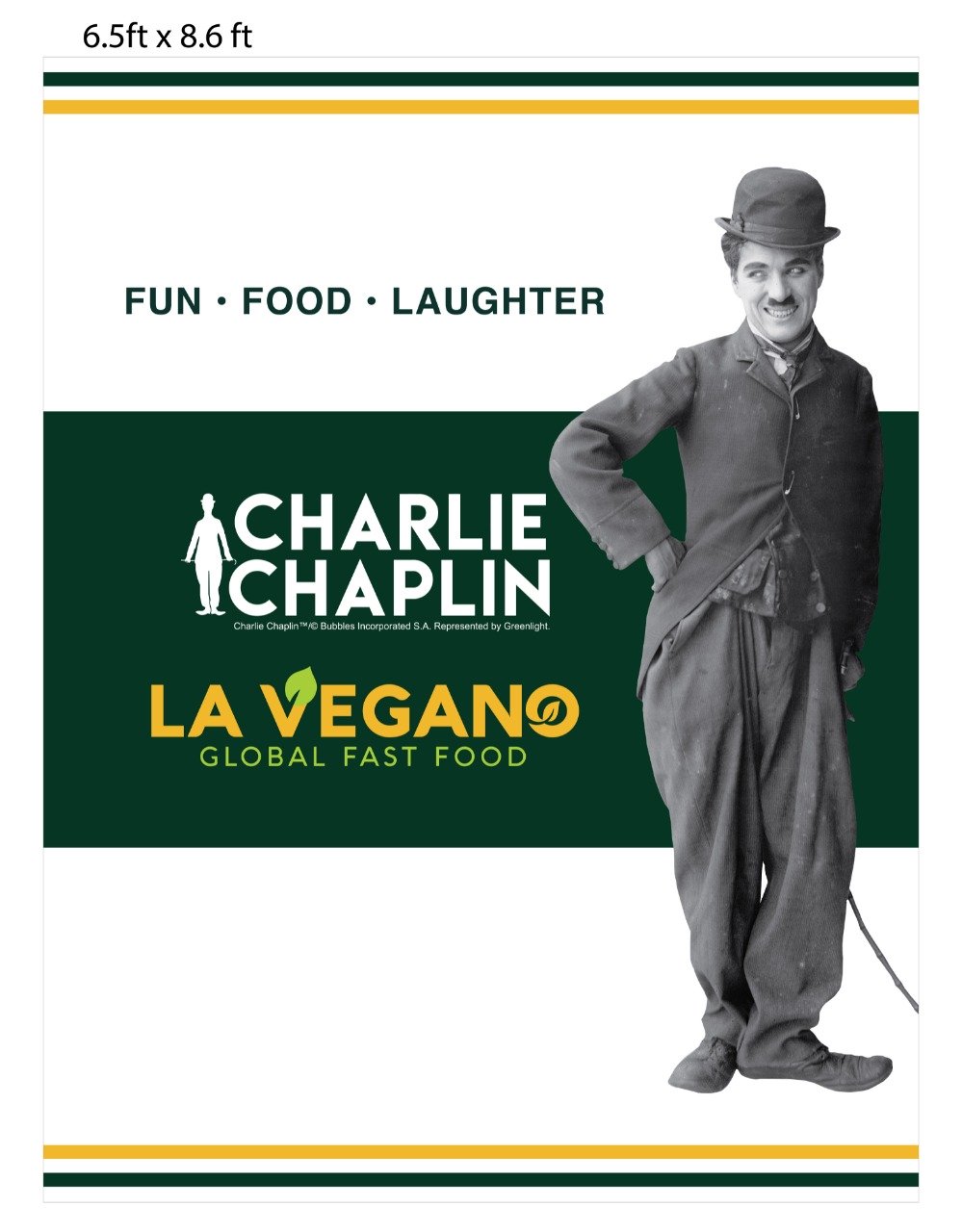 Charlie Chaplin LaVegano - Global Fast Food logo