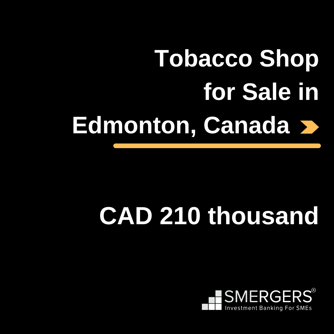 Profitable Tobacco Shop for Sale in Edmonton, Canada seeking CAD 210  thousand