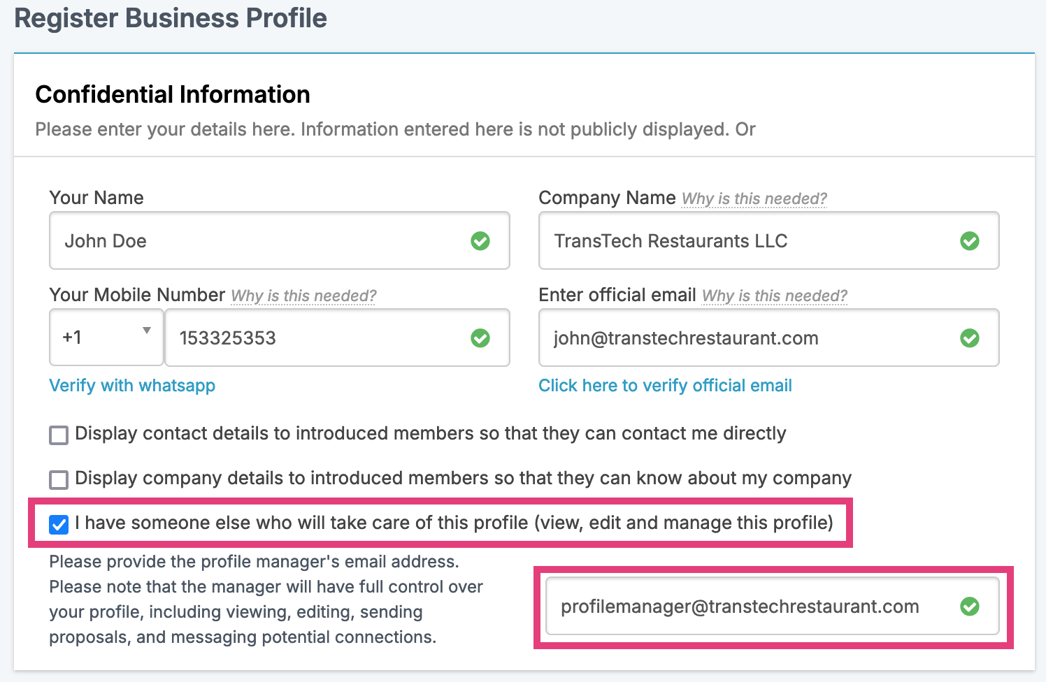 Profile Manager